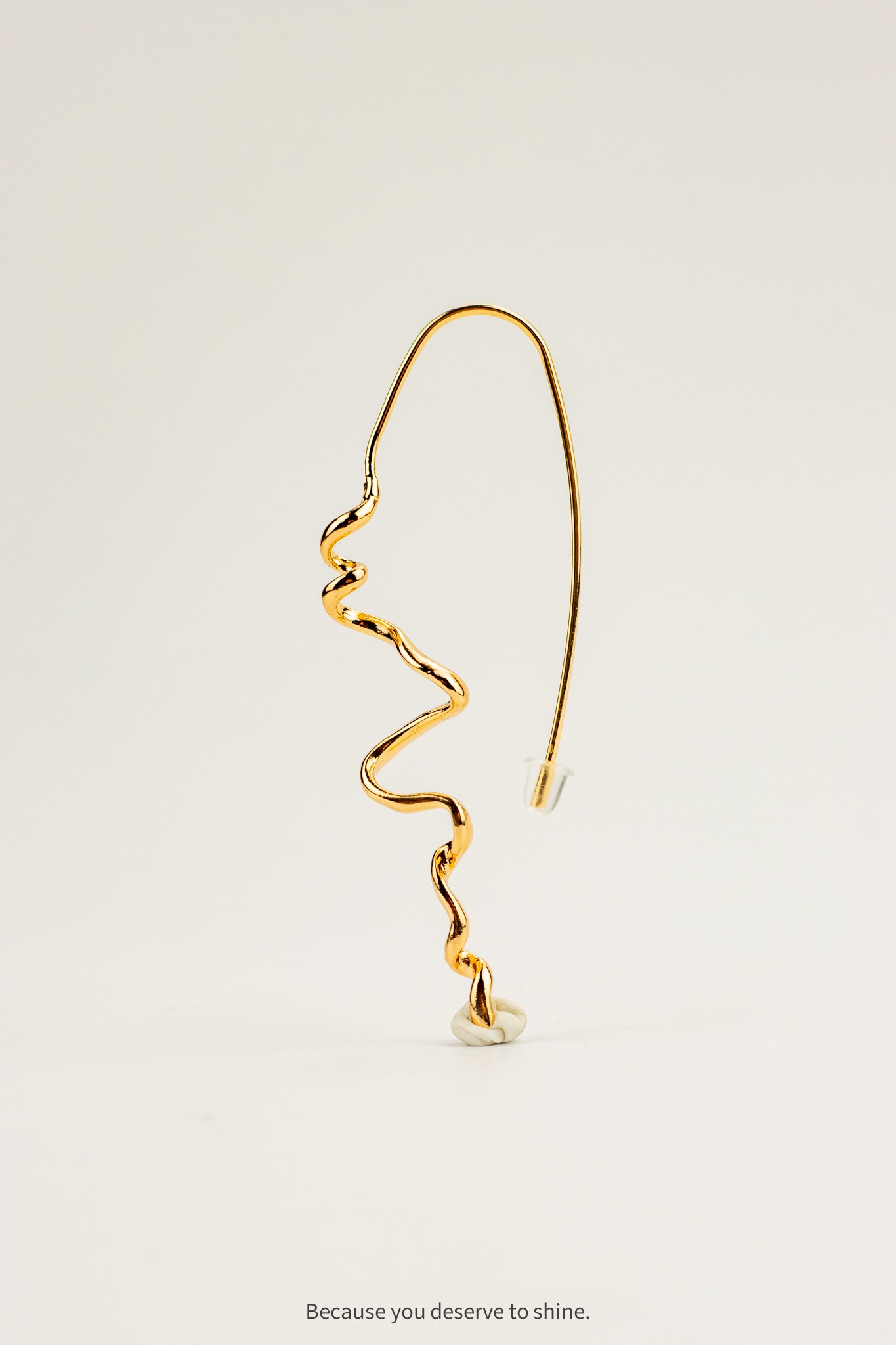 Liquid Gold Wave Drop Earrings