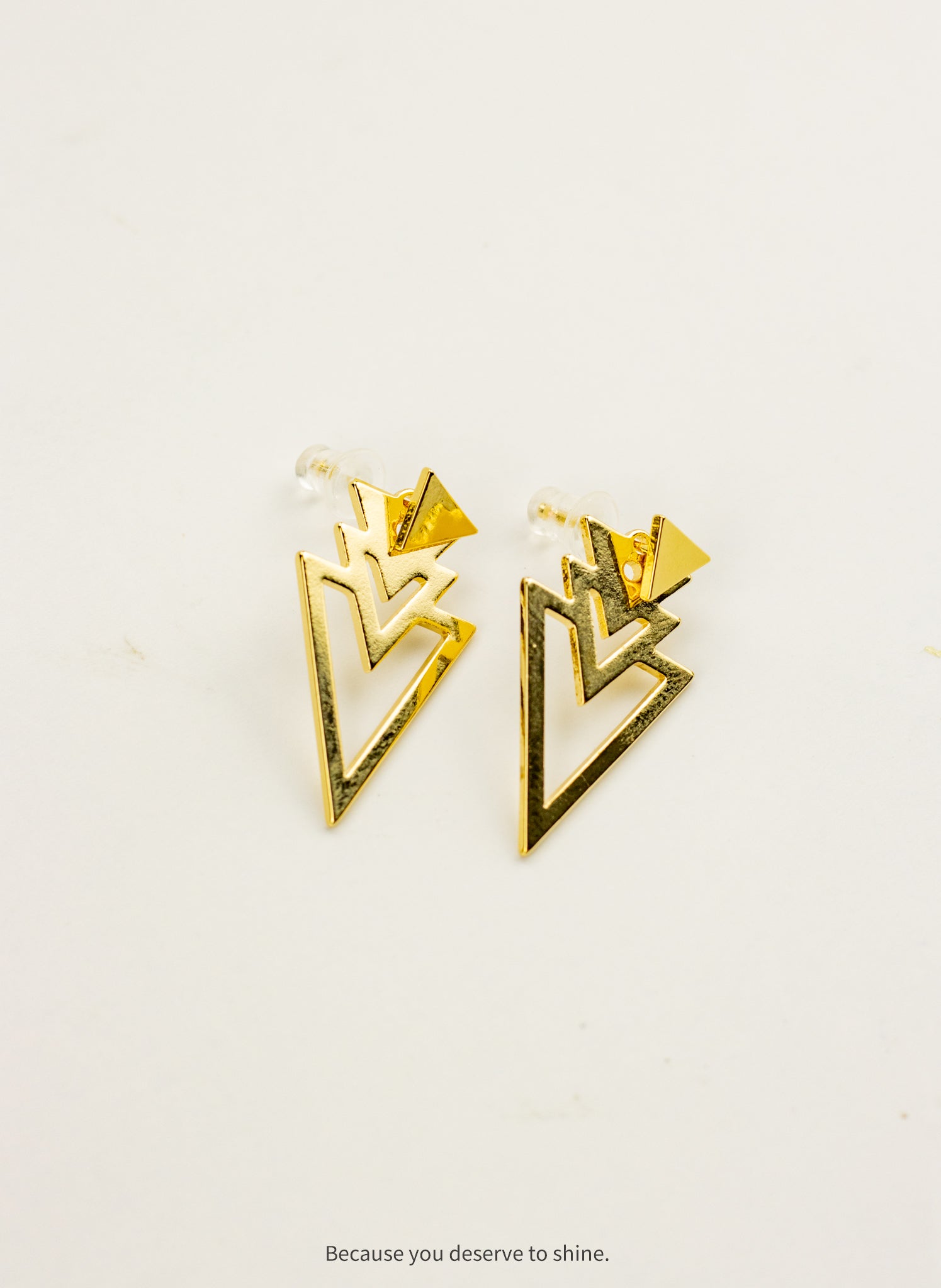 Geometric Triangle Earrings