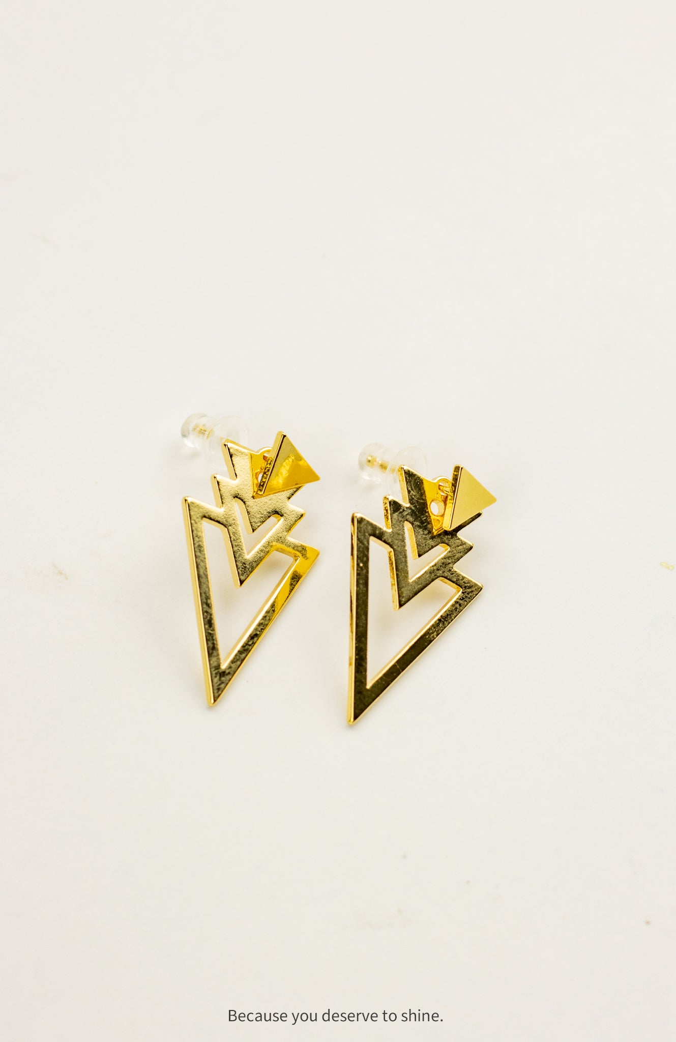 Geometric Triangle Earrings