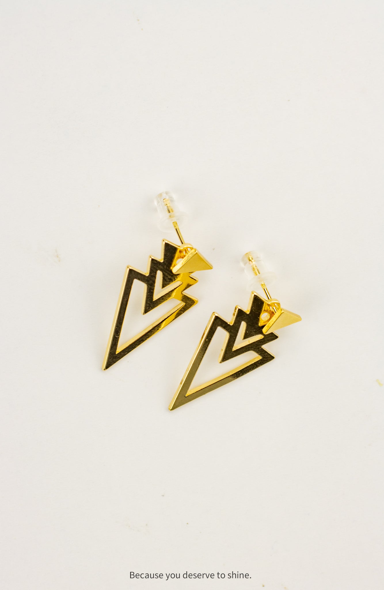 Geometric Triangle Earrings